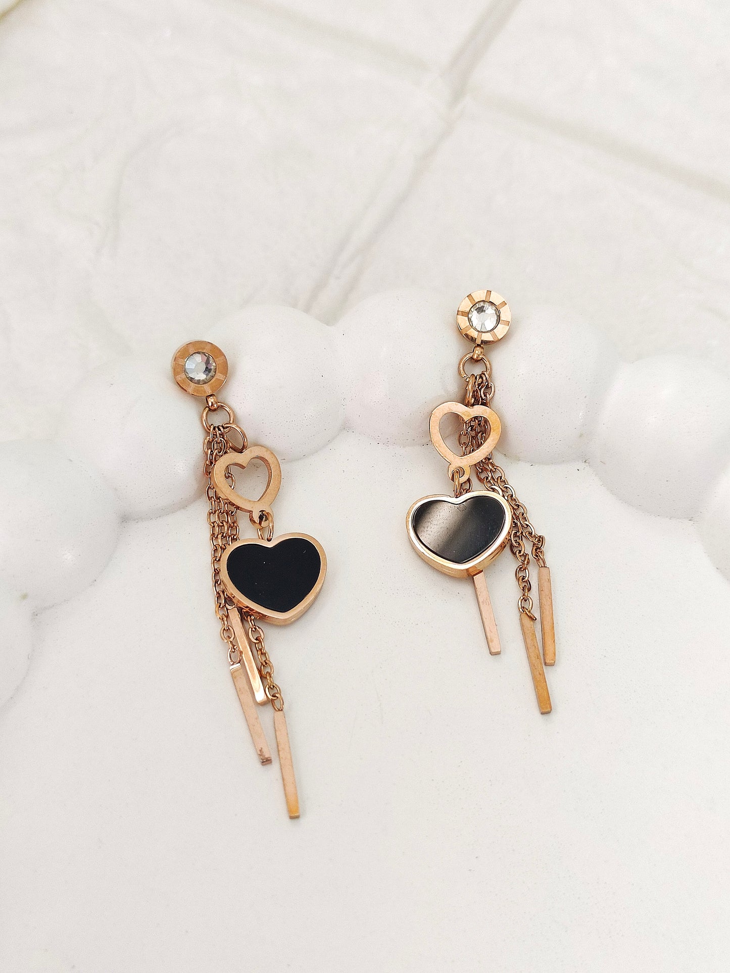 Black Heart Earring