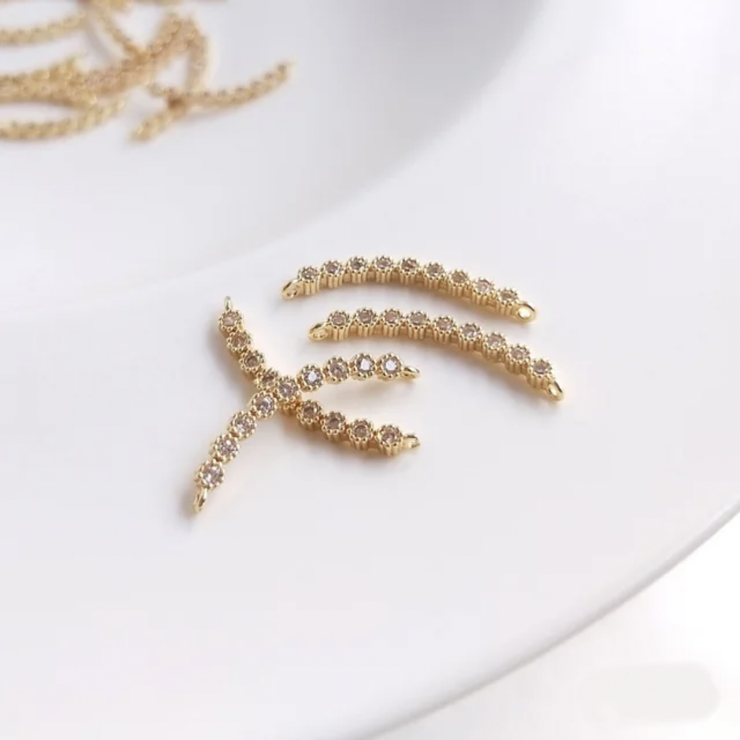 14K Gold Plated Connector Charm - 1 Piece