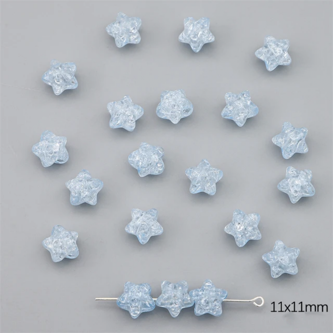Acrylic Crackle Star Bead - 1 Piece