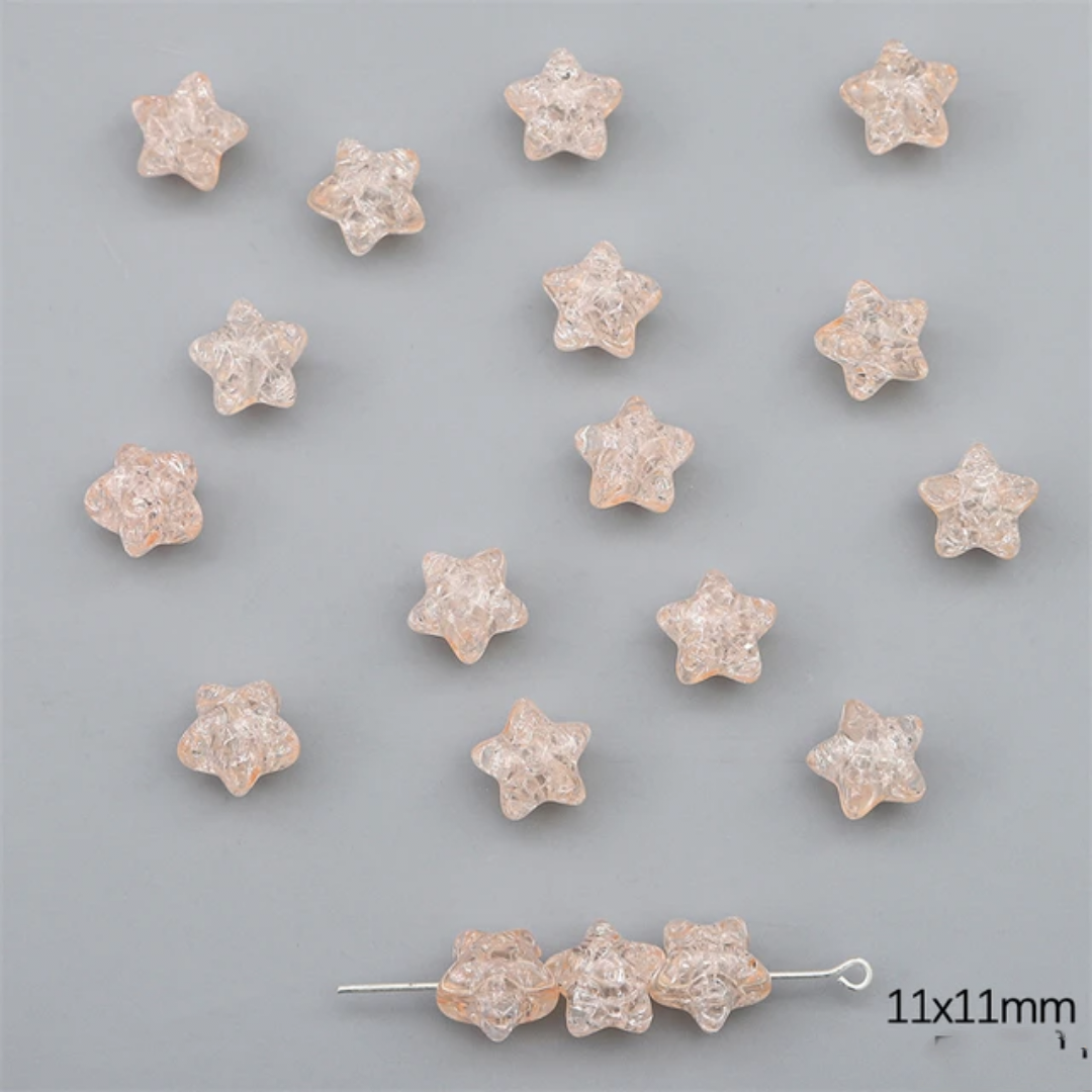 Acrylic Crackle Star Bead - 1 Piece
