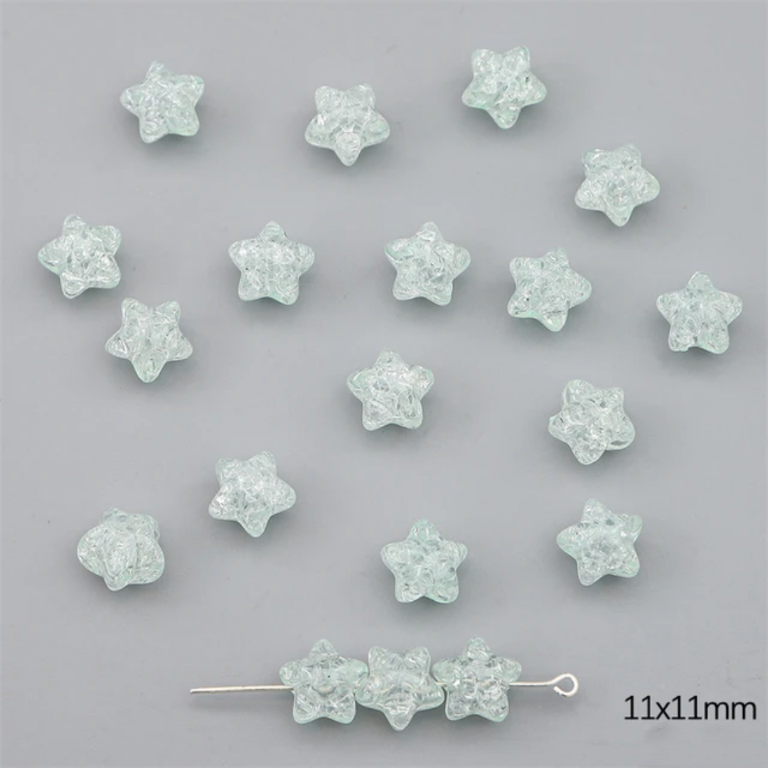 Acrylic Crackle Star Bead - 1 Piece