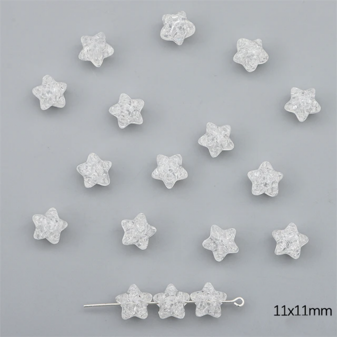 Acrylic Crackle Star Bead - 1 Piece