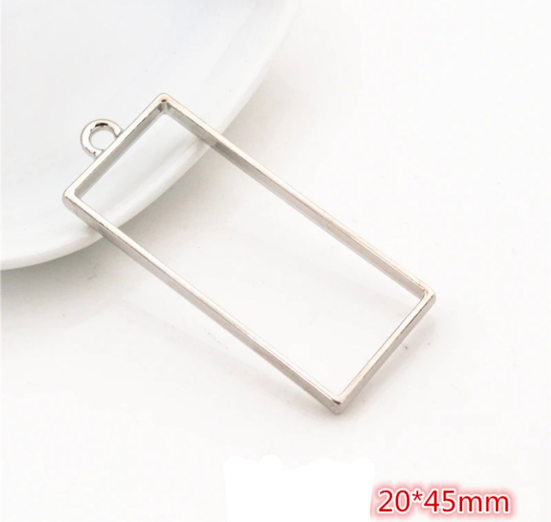 Open Bezel with Hole - Silver - 1 Piece