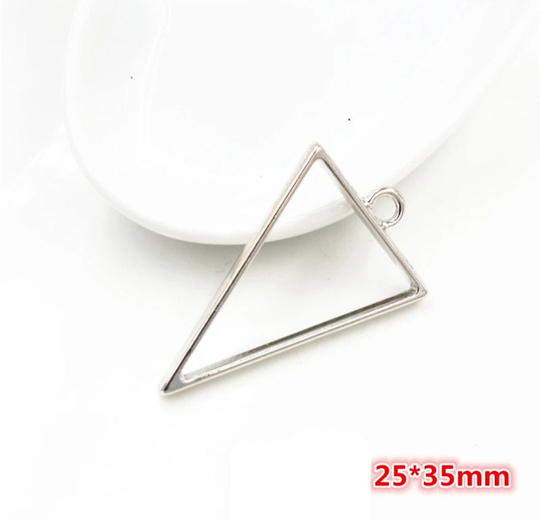 Open Bezel with Hole - Silver - 1 Piece