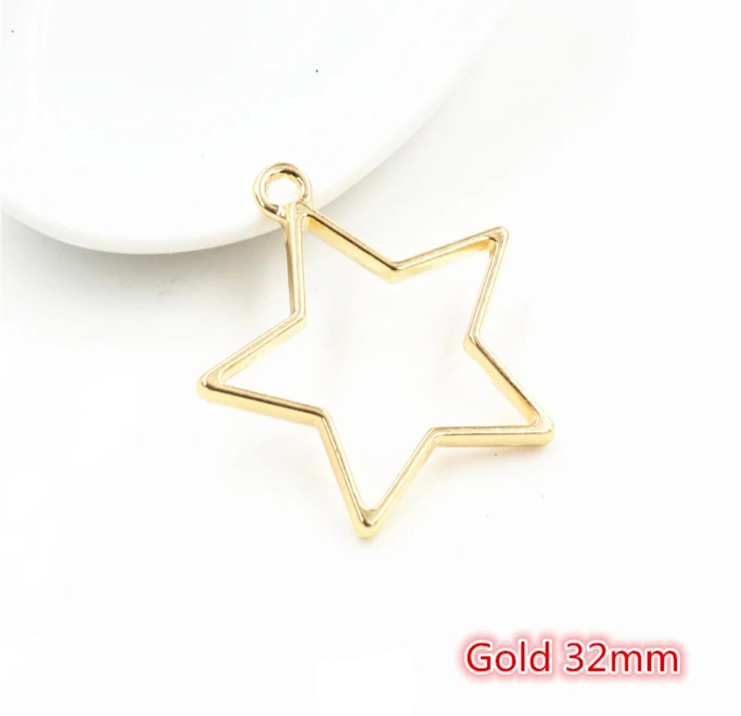 Open Bezel with Hole - Gold - 1 Piece