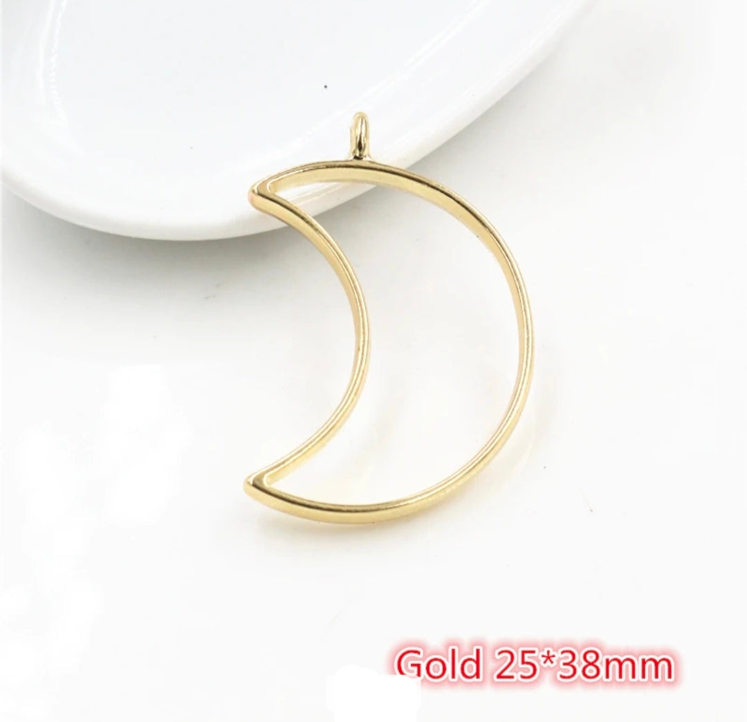 Open Bezel with Hole - Gold - 1 Piece
