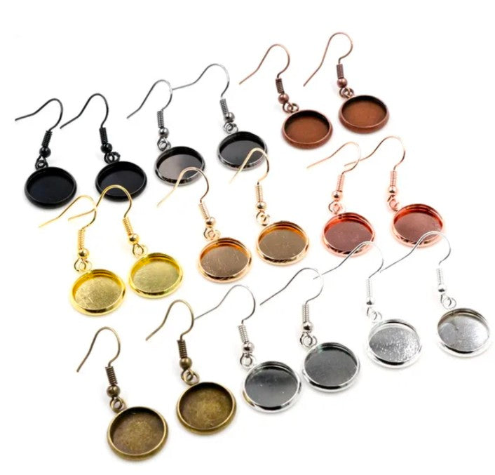 Blank Base Hooks 12mm - 1 Pair