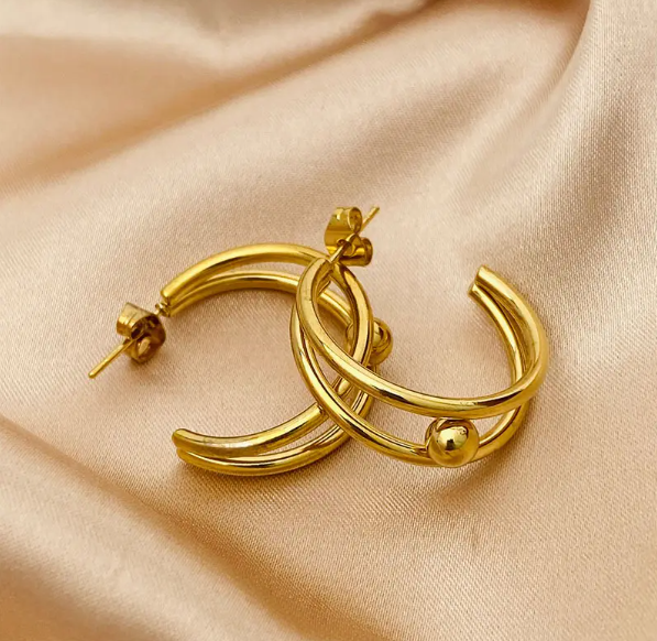 Double Layer Hoop Earring