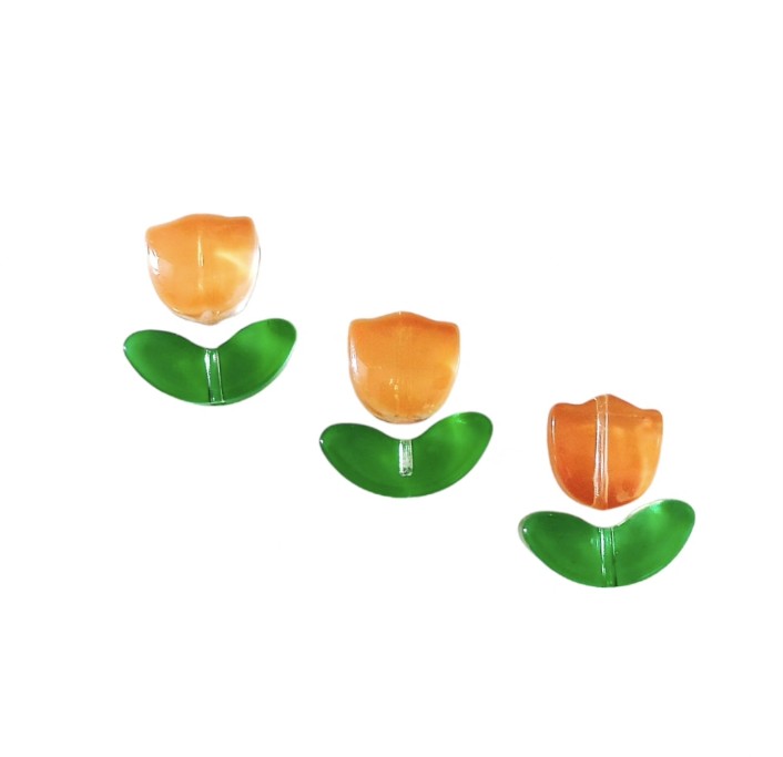 Tulip Beads - 1 Set (flower+Leaf)