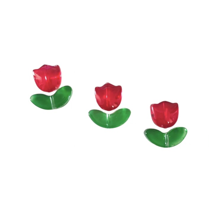 Tulip Beads - 1 Set (flower+Leaf)