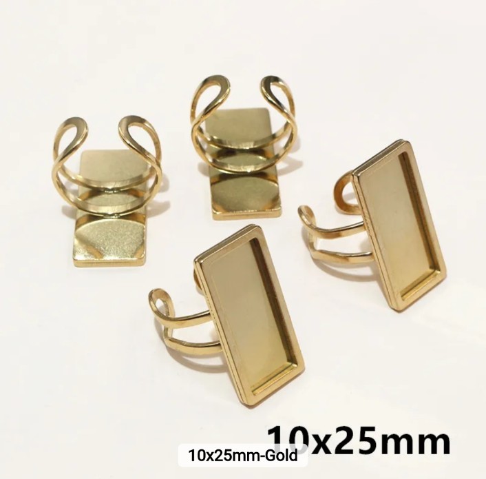 Rectangle Ring - Stainless Steel - 1 Piece