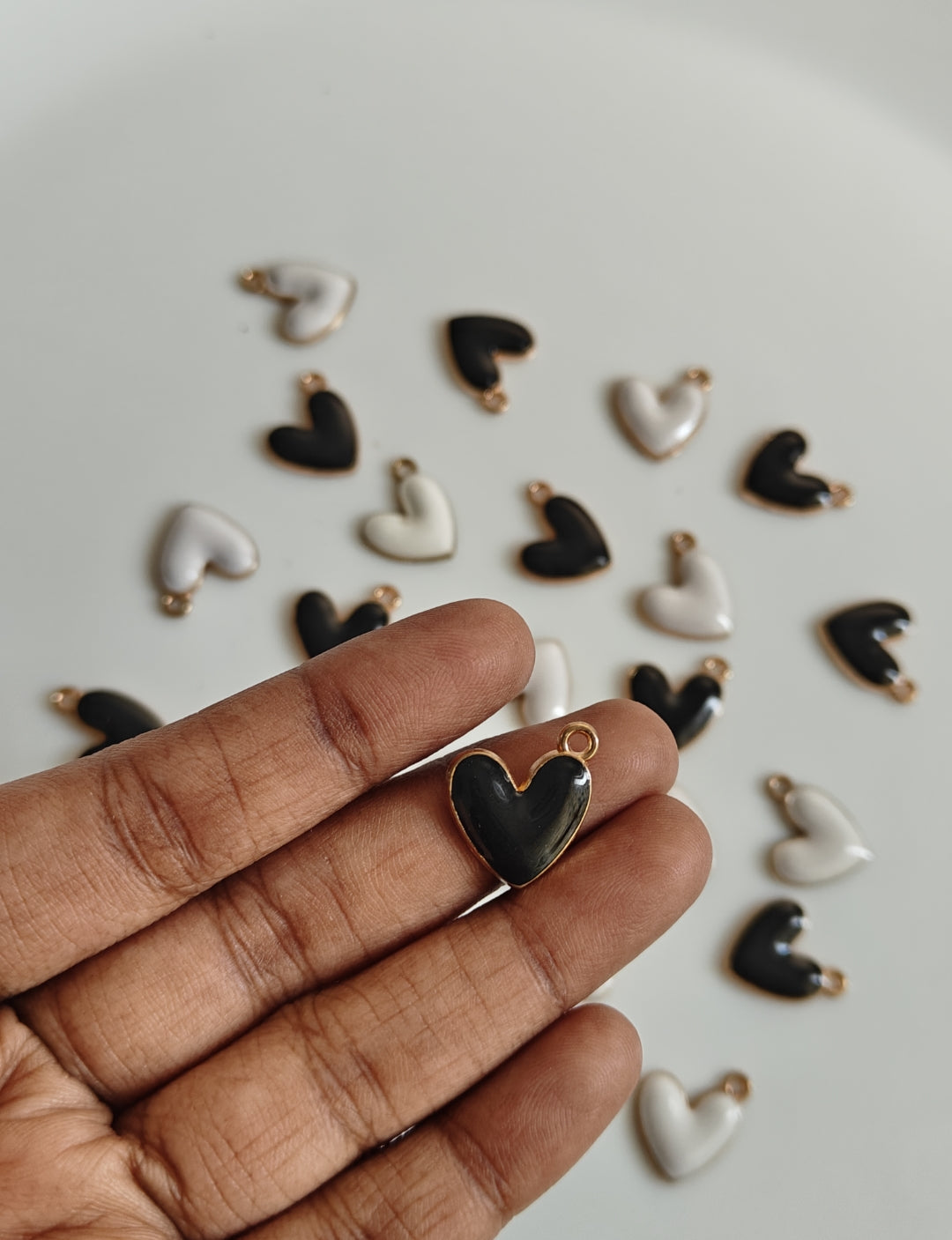 Heart Enamel Charm - 1 Piece