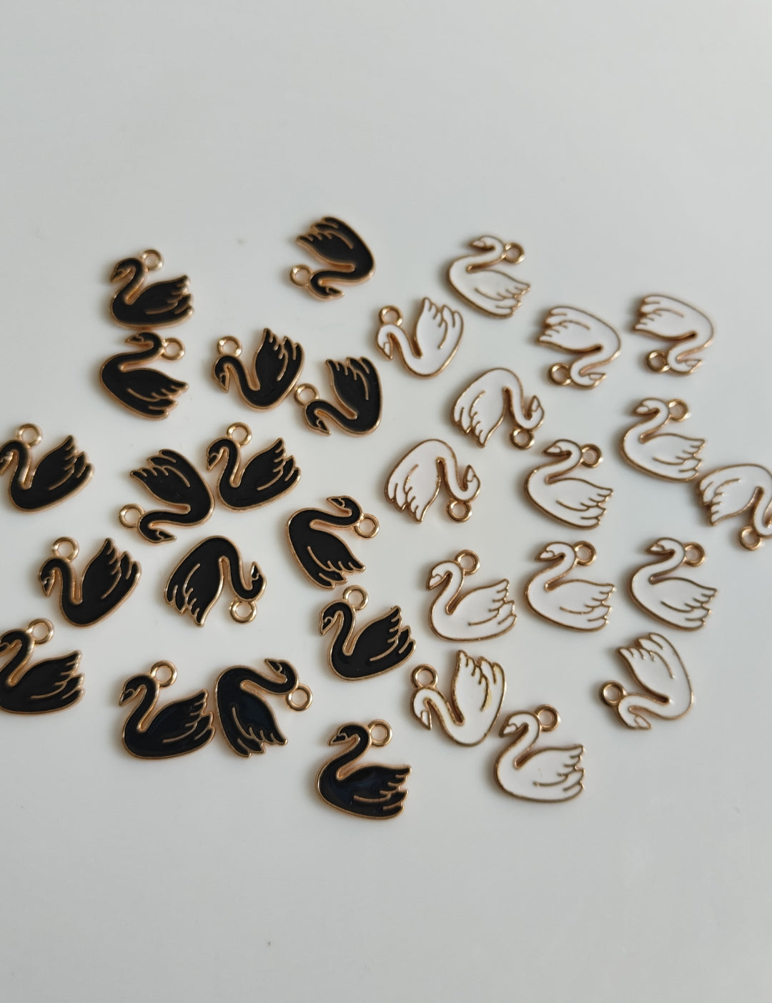 Swan Enamel Charm - 1 Piece