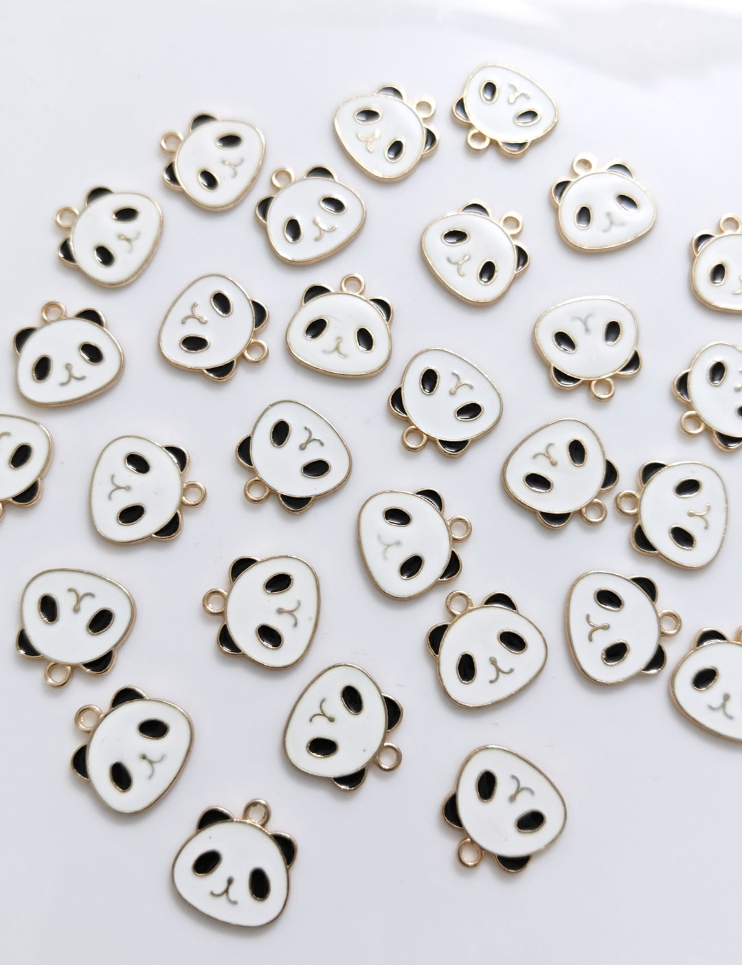 Panda Head Enamel Charm - 1 Piece