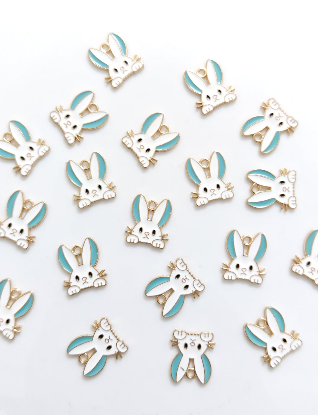 Rabbit Enamel Charm - 1 Piece