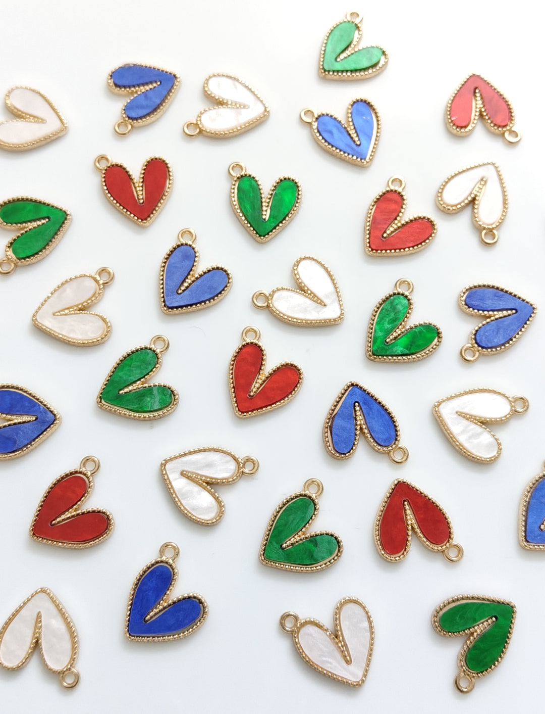 Heart Enamel Charm - 1 Piece