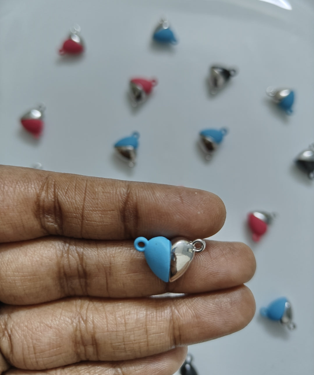 Heart Magnetic Connector Charm - 1 Piece