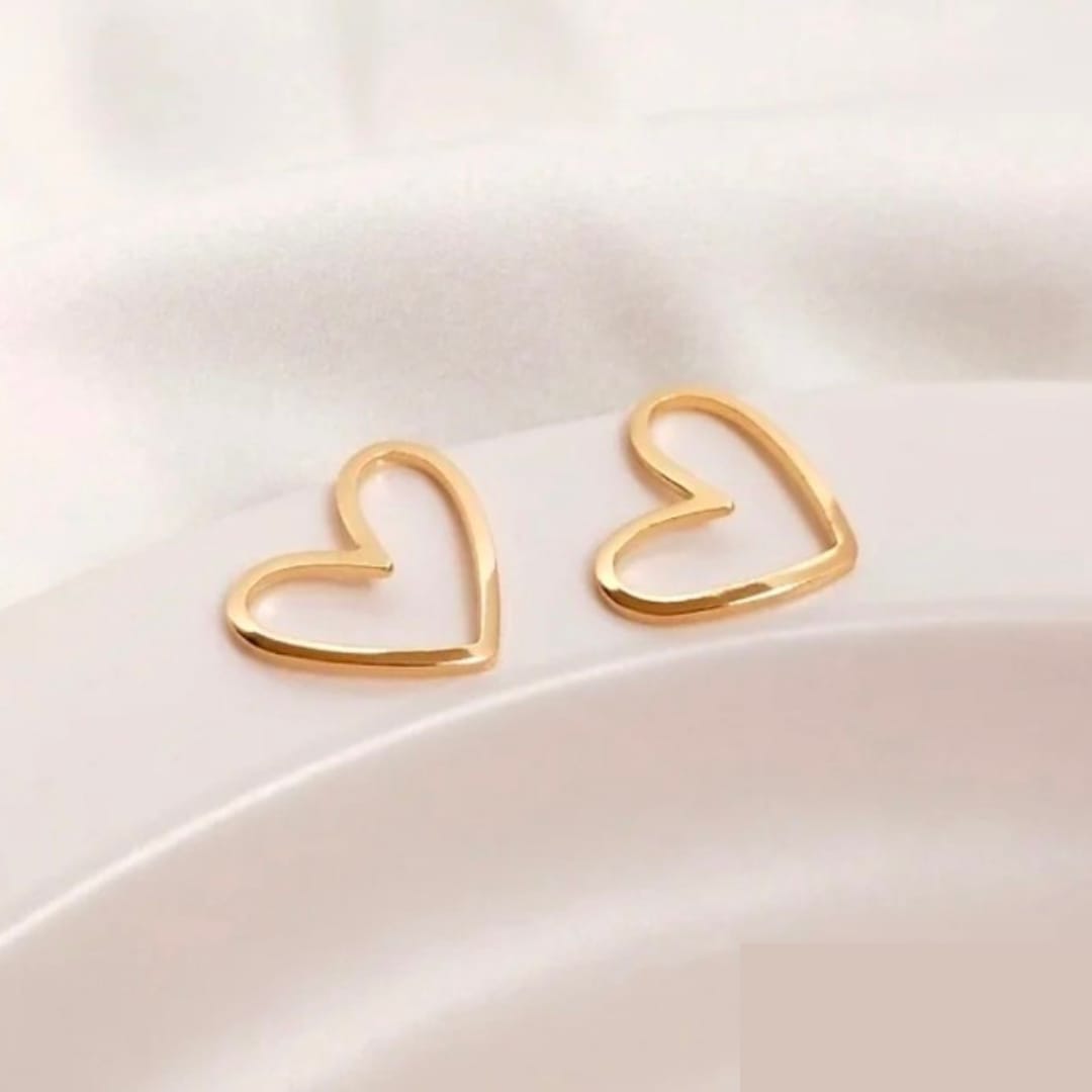 14K Gold Plated Heart Charm - 1 Pc