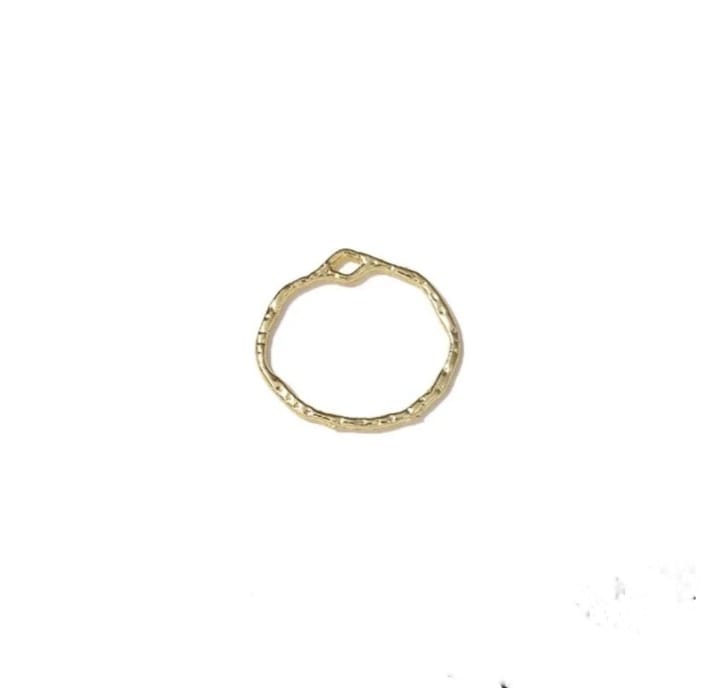 Geometry Hollow Irregular Bezel - 1 Piece - Light Gold Shade