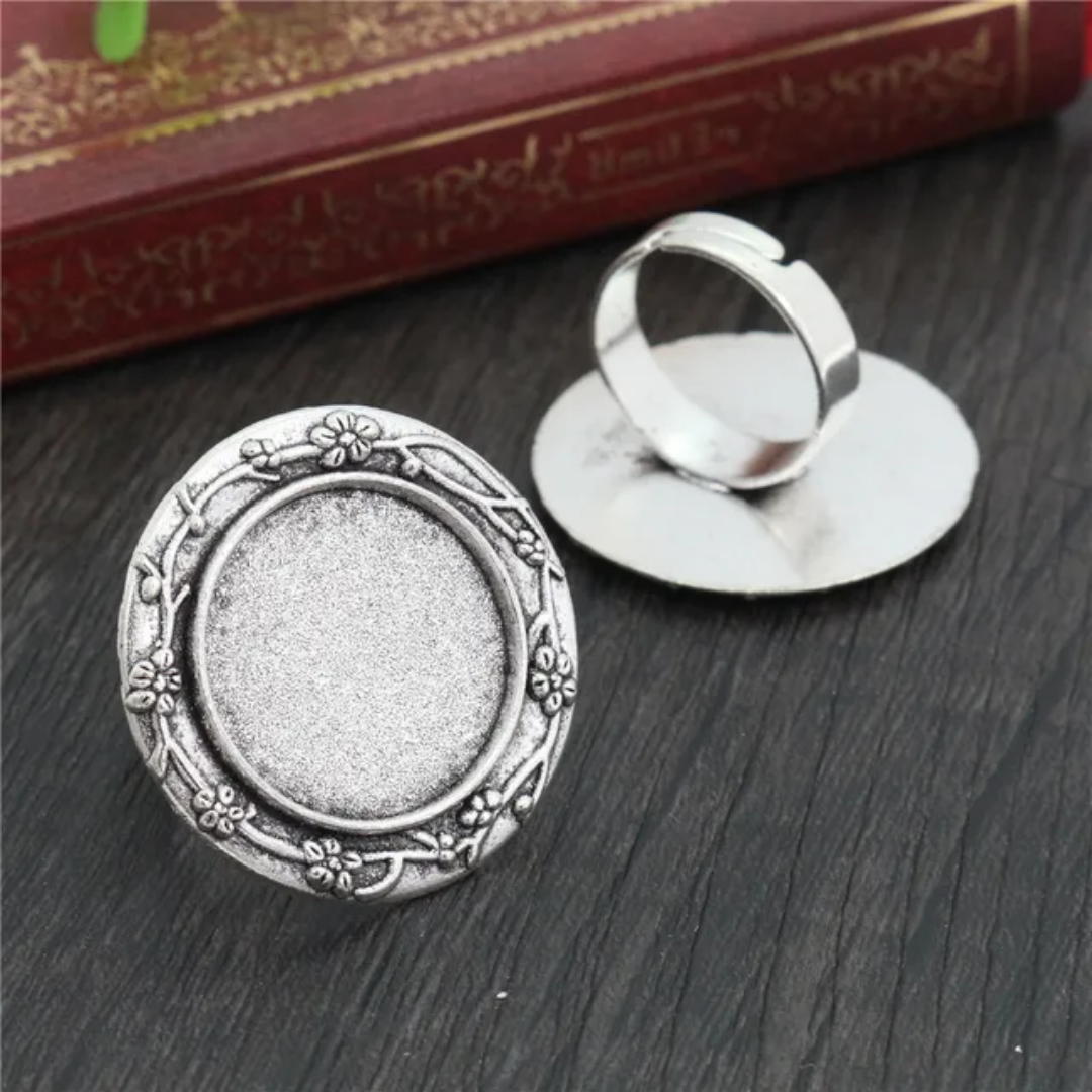 Antique Silver Ring Base 20mm - 1 Piece
