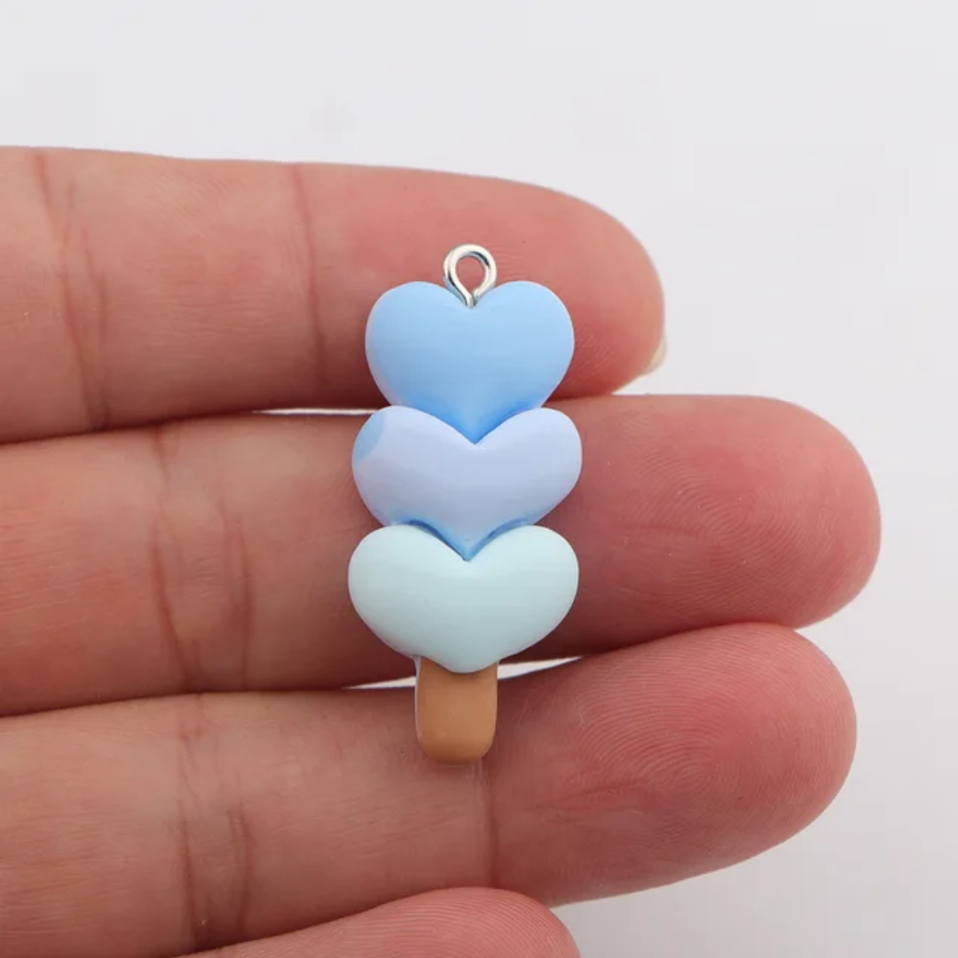 Kawaii Keychain Gradient Resin Charm - 1 Piece