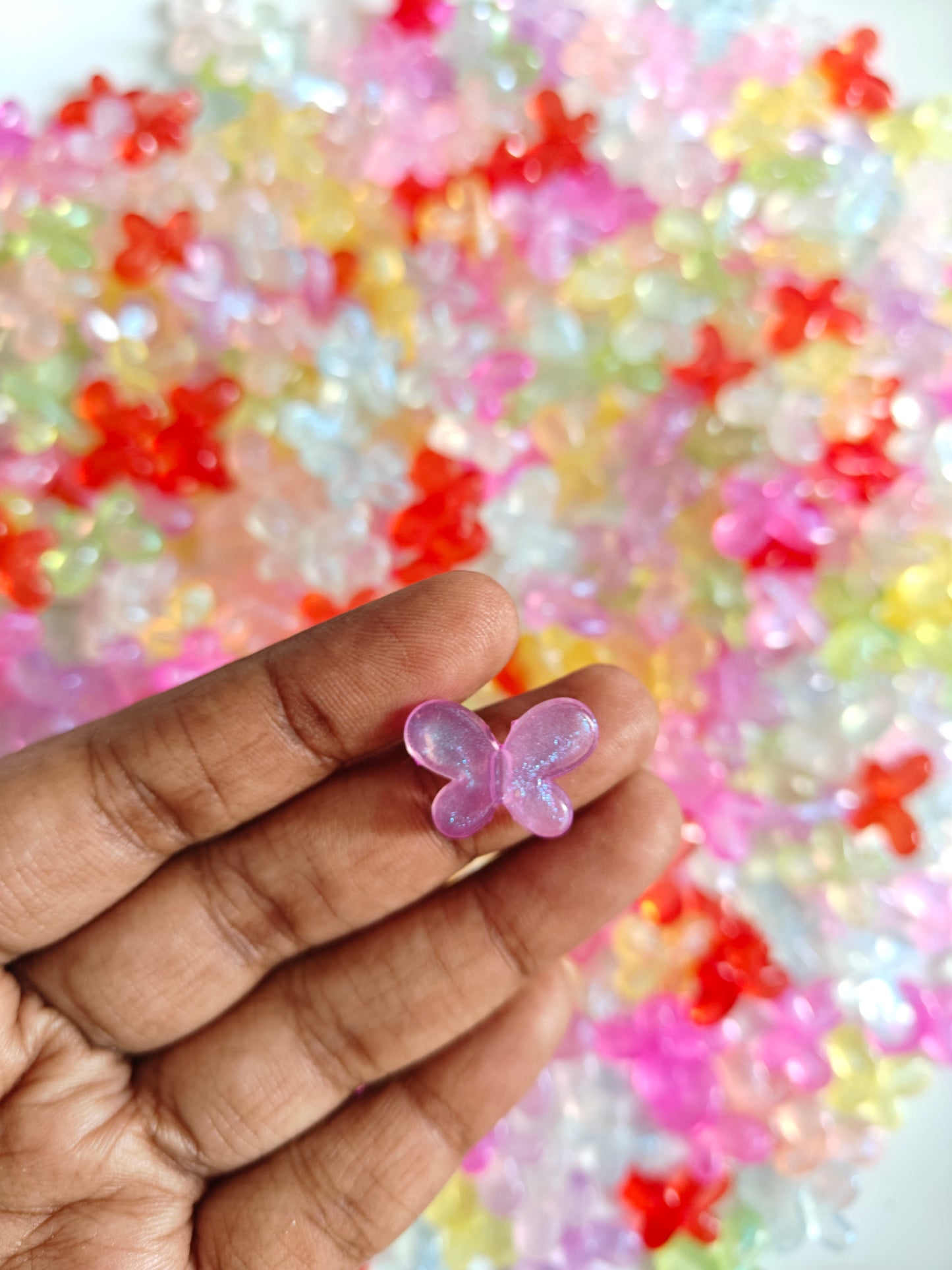 Glow In Dark Butterfly Beads 20g (25-30 pieces)