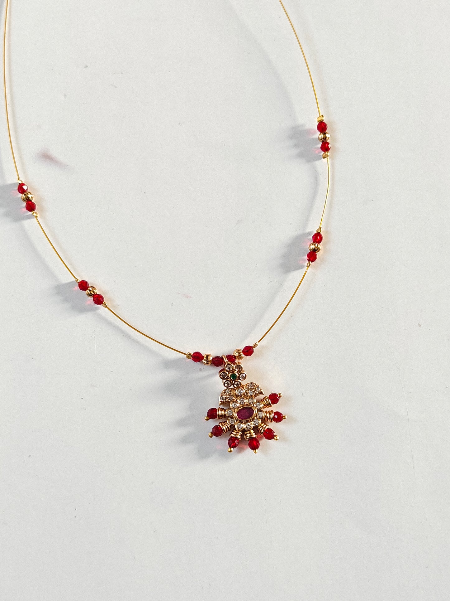 Red Floral Invisible Chain