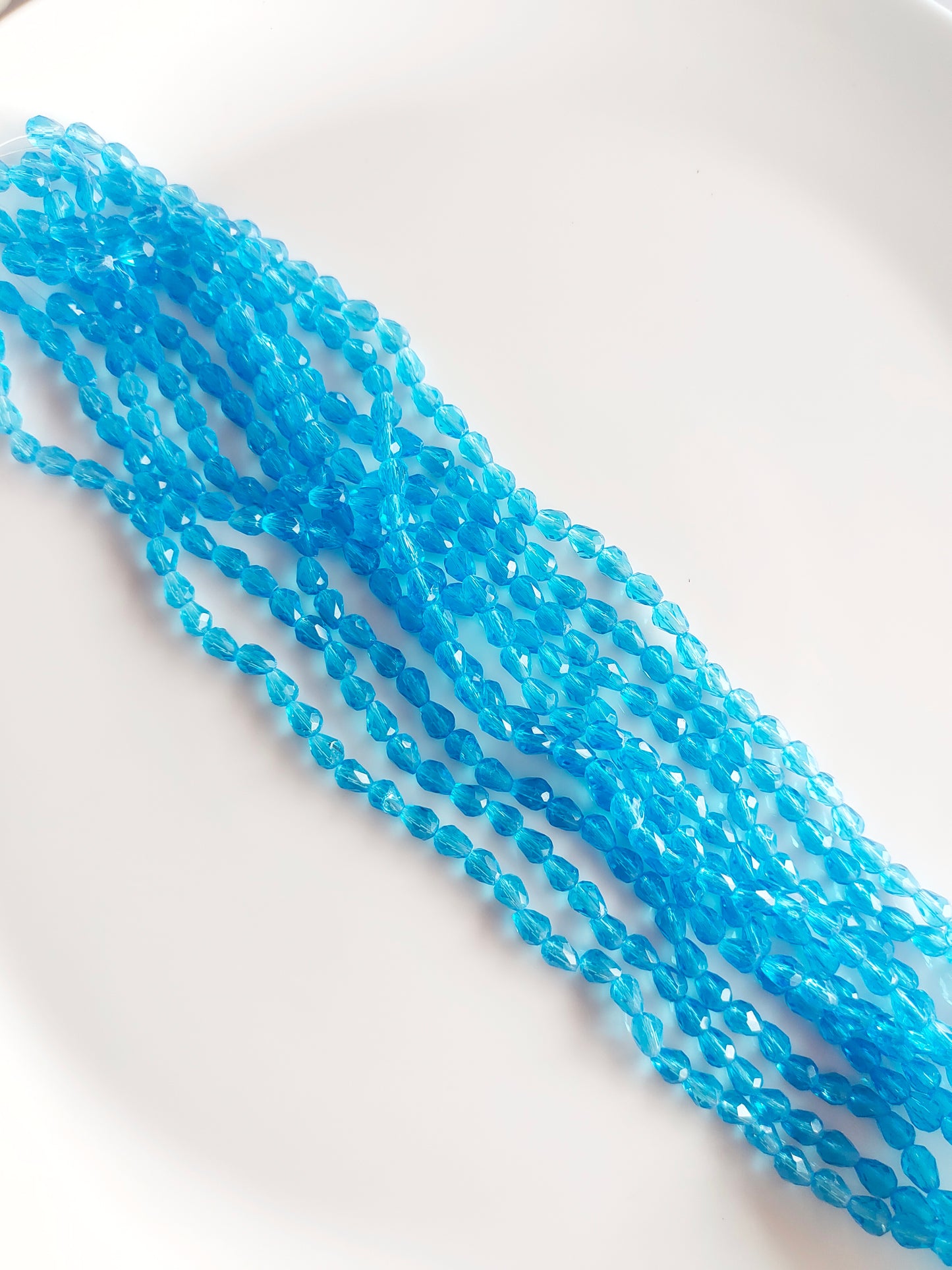 Drop 8*5mm Crystal Beads Blue1