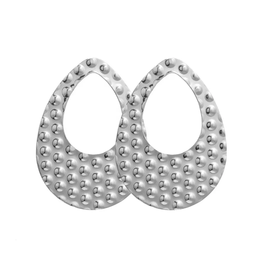 Stainless Steel Hollow Embossing Big Drop Bezel - 1 Piece