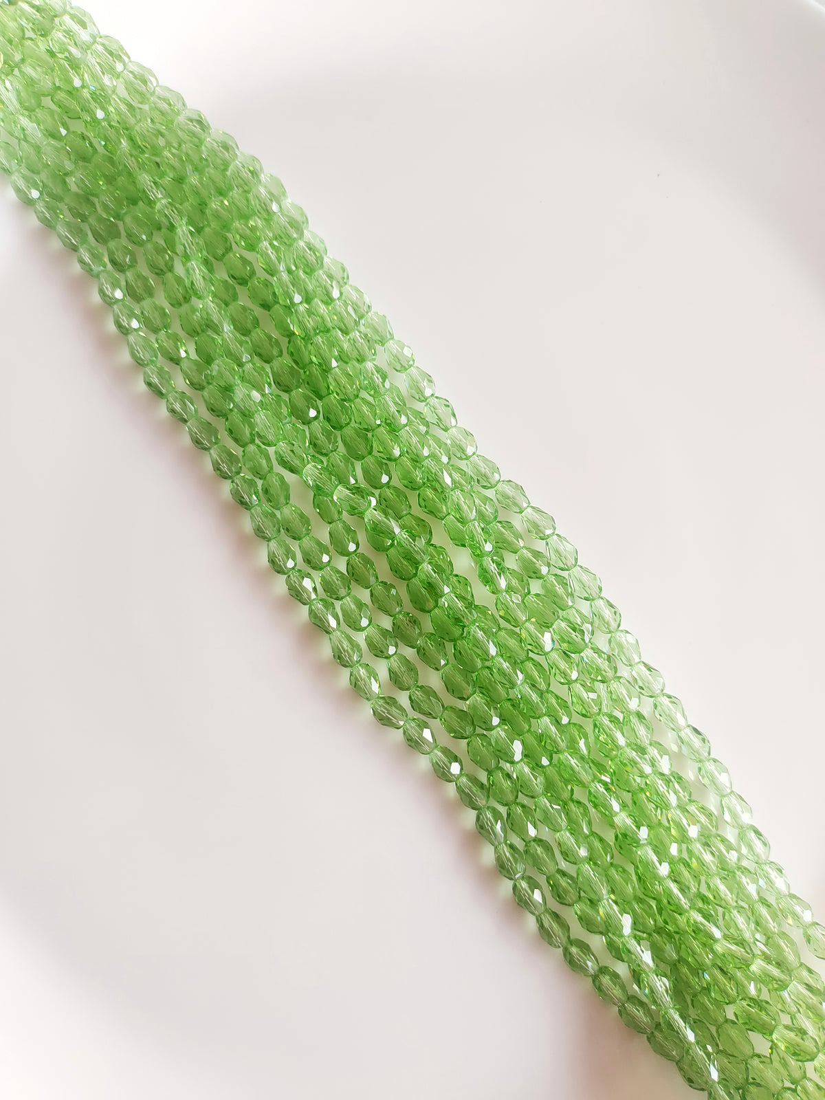 Drop 8*5mm Crystal Beads Light Green