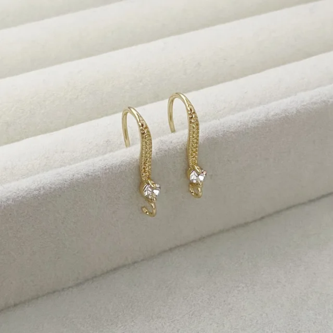 Zirconia Clasp Hooks - 1 Pair