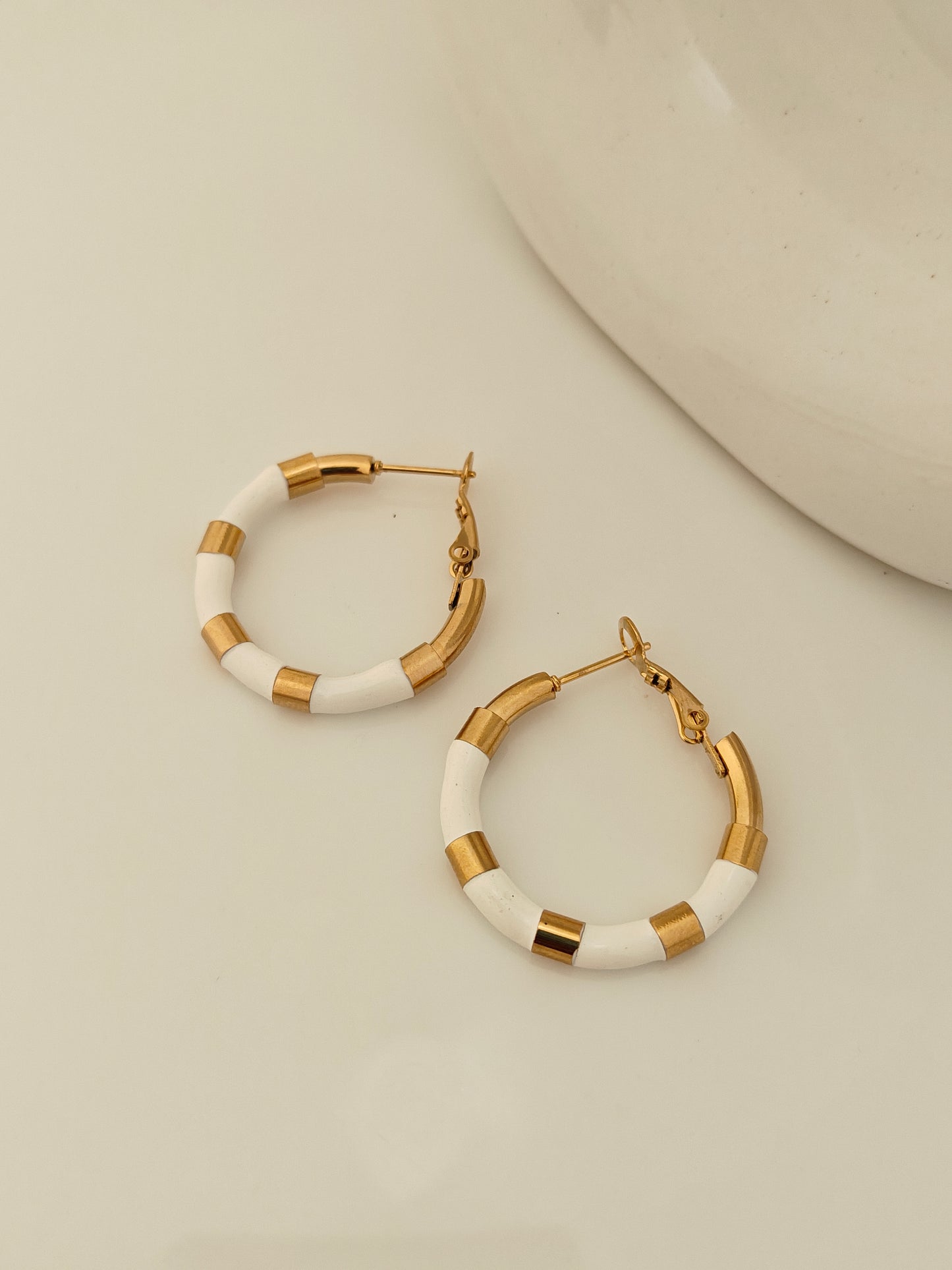 Simple White Hoops