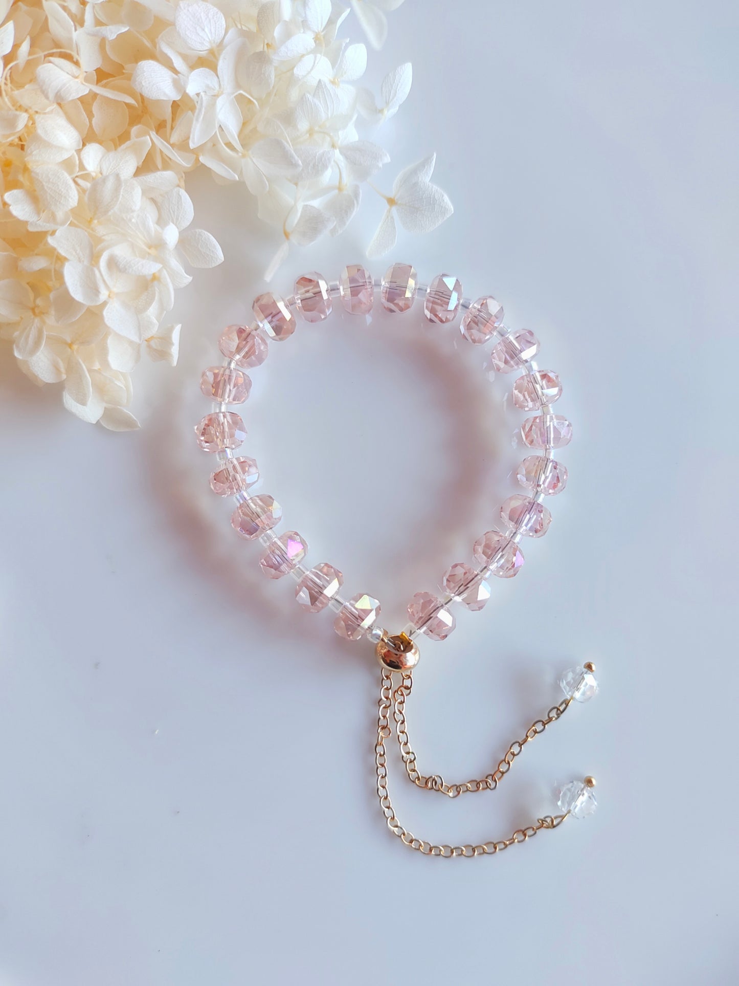 Crystal Halo Bracelet - Pink