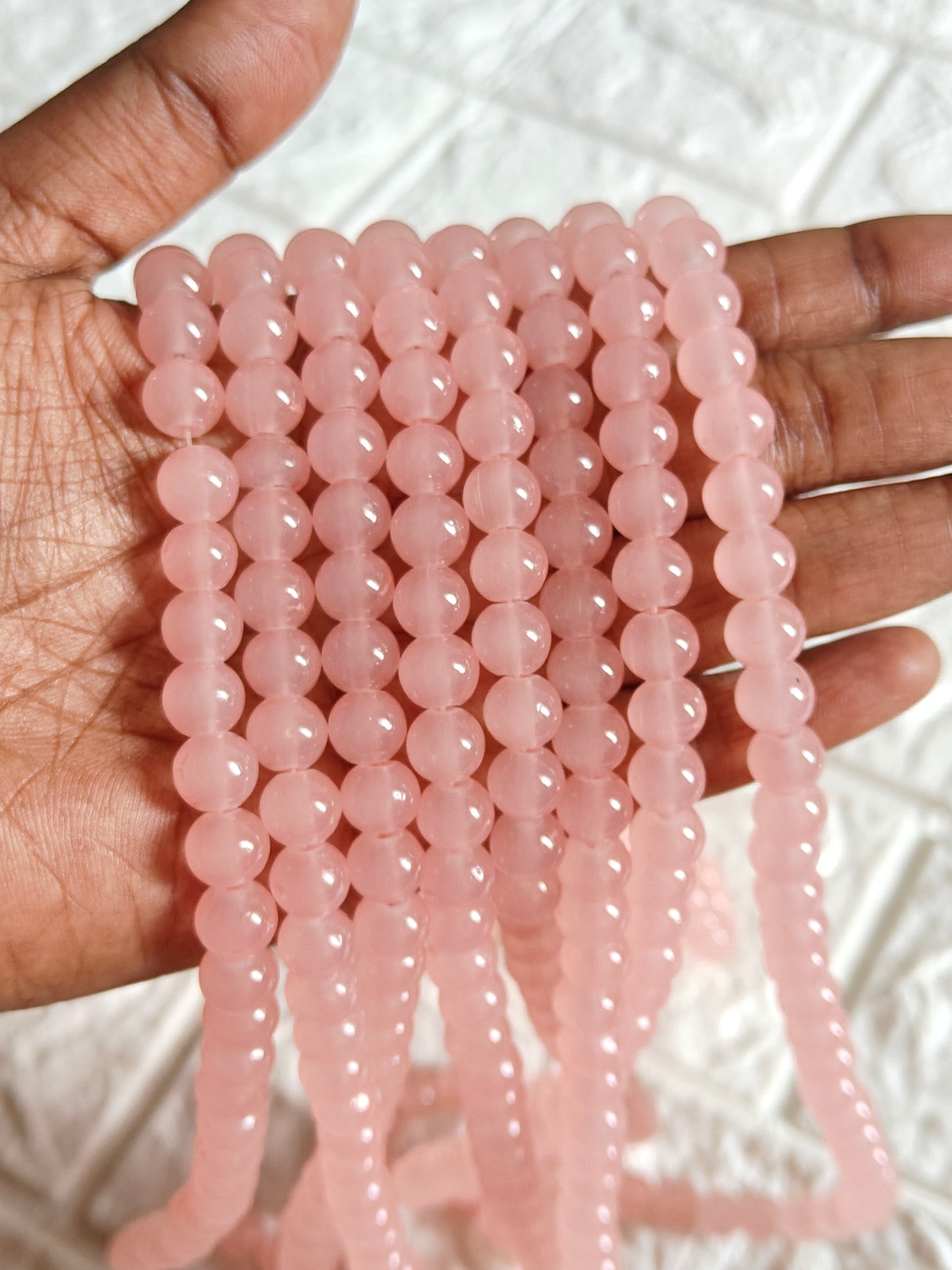 Jelly Beads Peach - approx. 100 beads