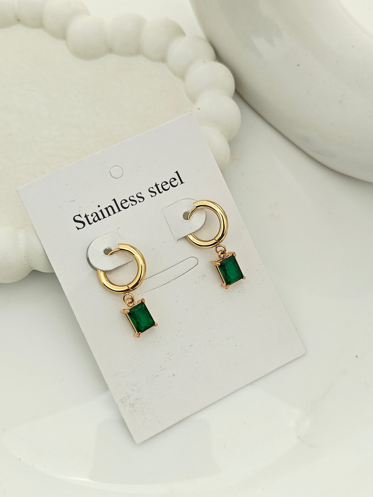 Emerald Radiance Hoops
