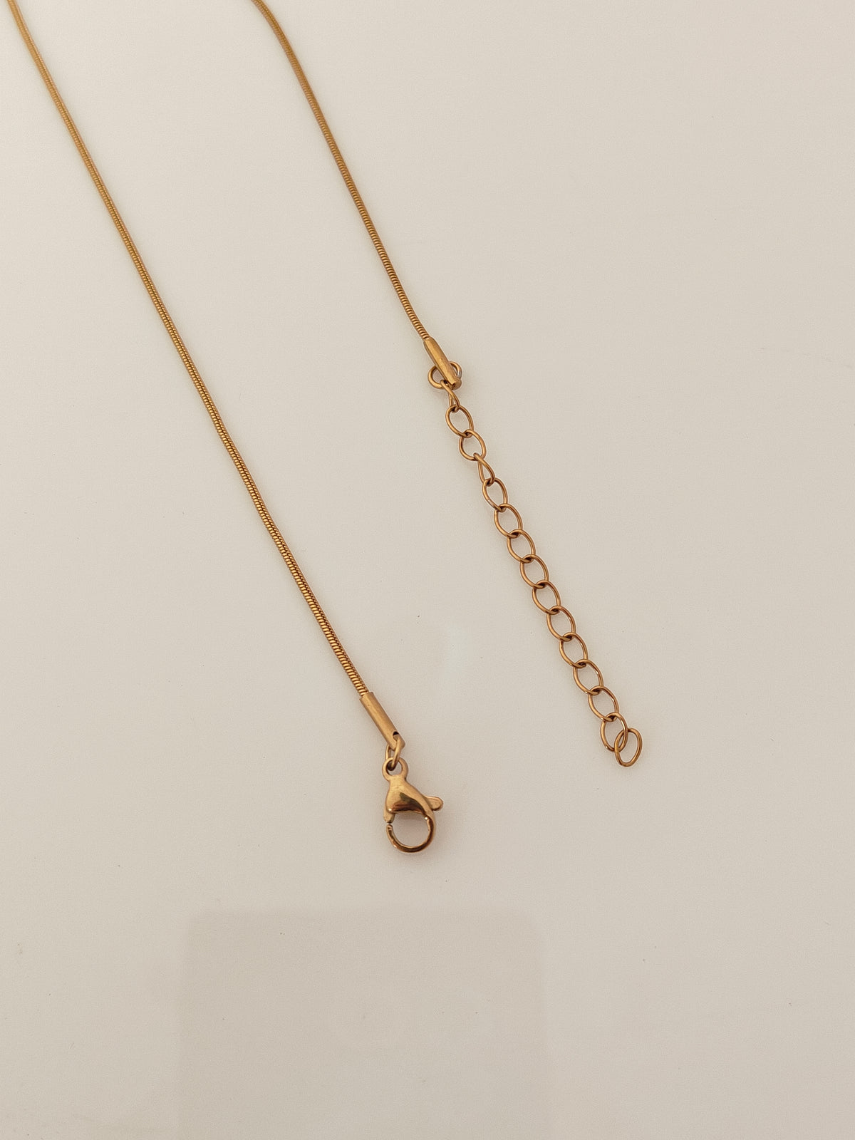 18k Gold PVD Plated Stainless Steel Snake Chain With Extension (Anti Tarnish) - 1 Piece