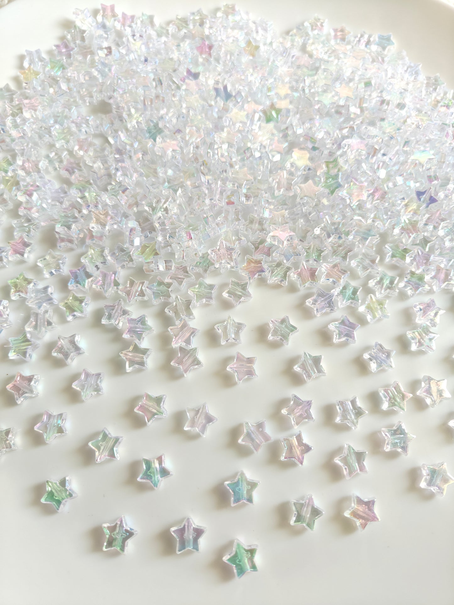 Rainbow Star Beads - 20g (approx. 80-90 pieces)