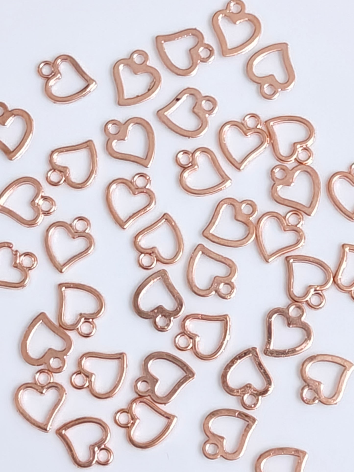 Mini Heart Bezel Charm - 1 Piece