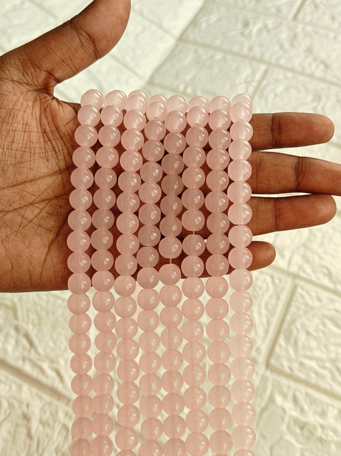 Jelly Beads Light Peach - approx. 100 beads