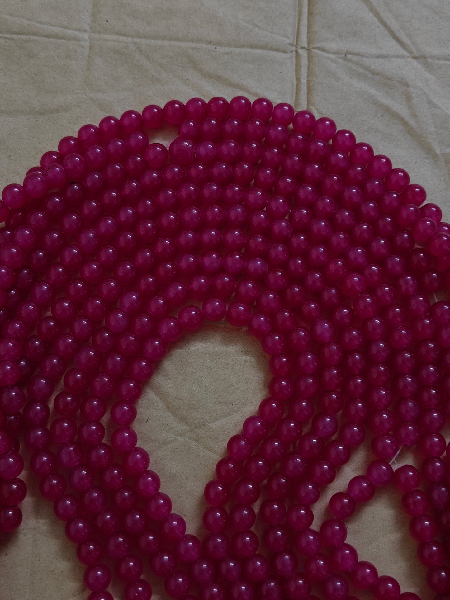 Jelly Beads Pink 4 - approx. 100 beads
