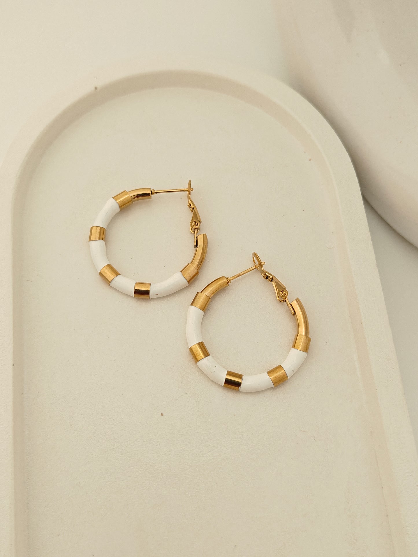 Simple White Hoops