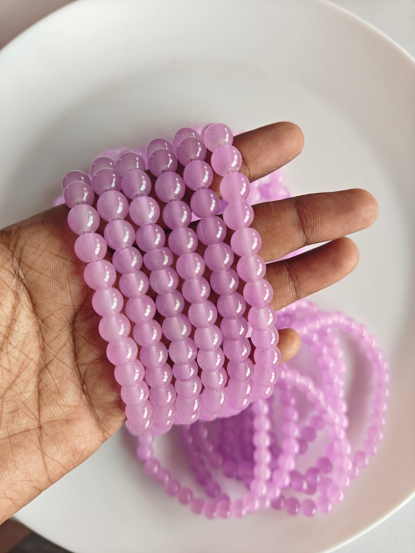 Jelly Beads 8mm Purple 1 - approx. 100 beads