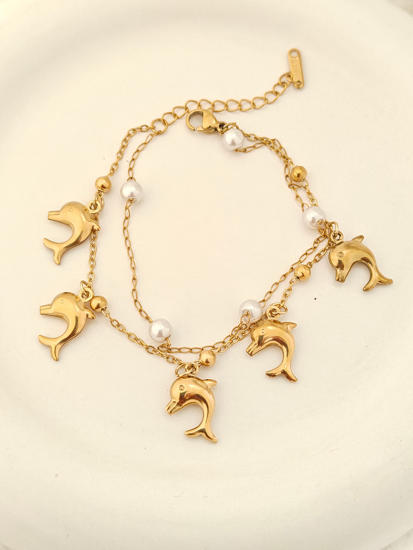 Pearly Dolphin Bracelet