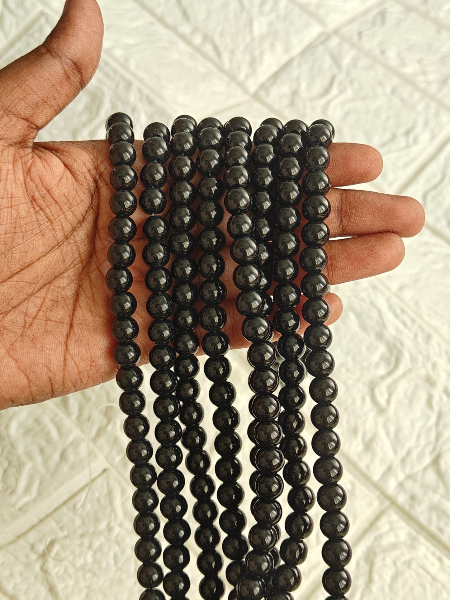 Jelly Beads Black - approx. 100 beads