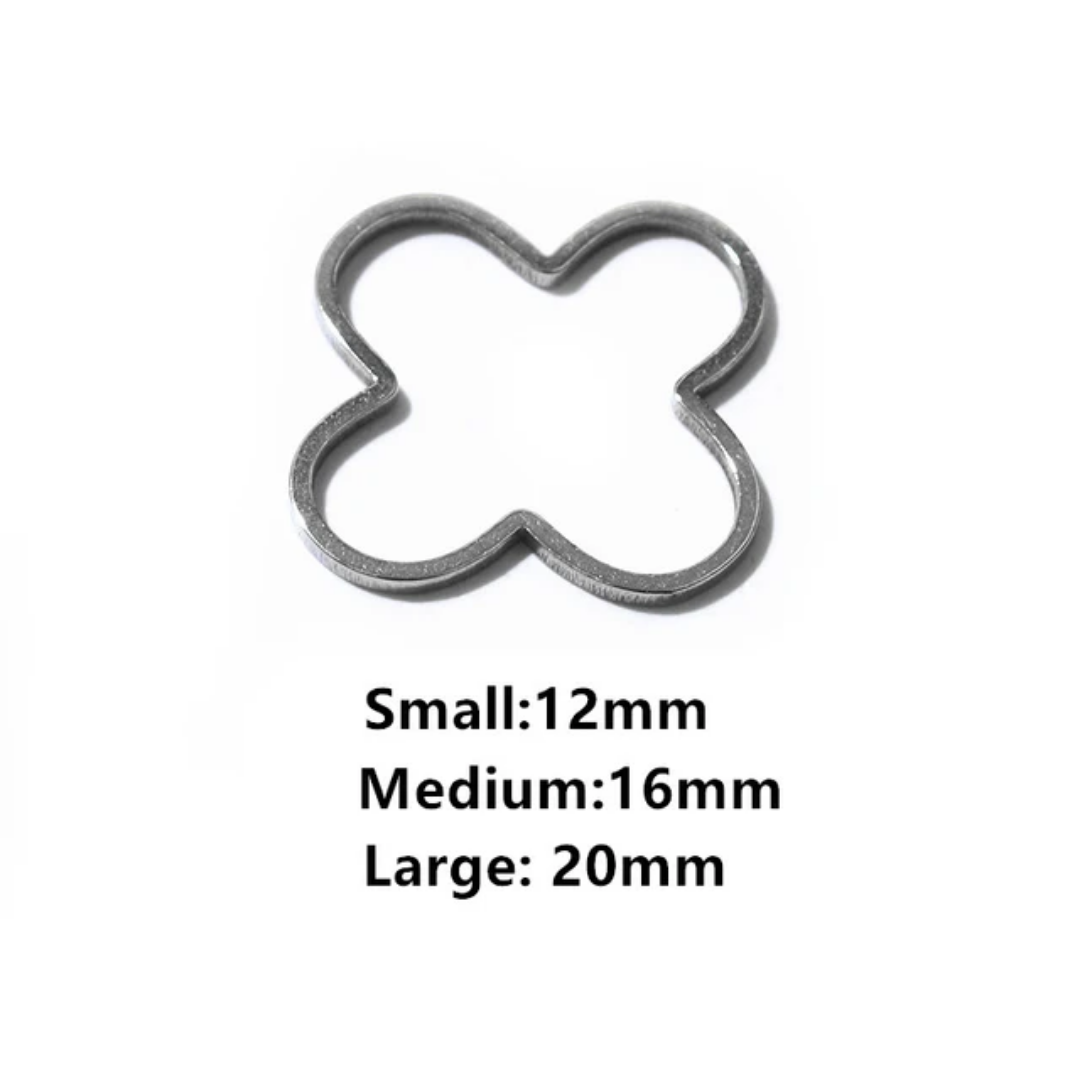 Clover Stainless Steel Open Bezel - 1 Piece