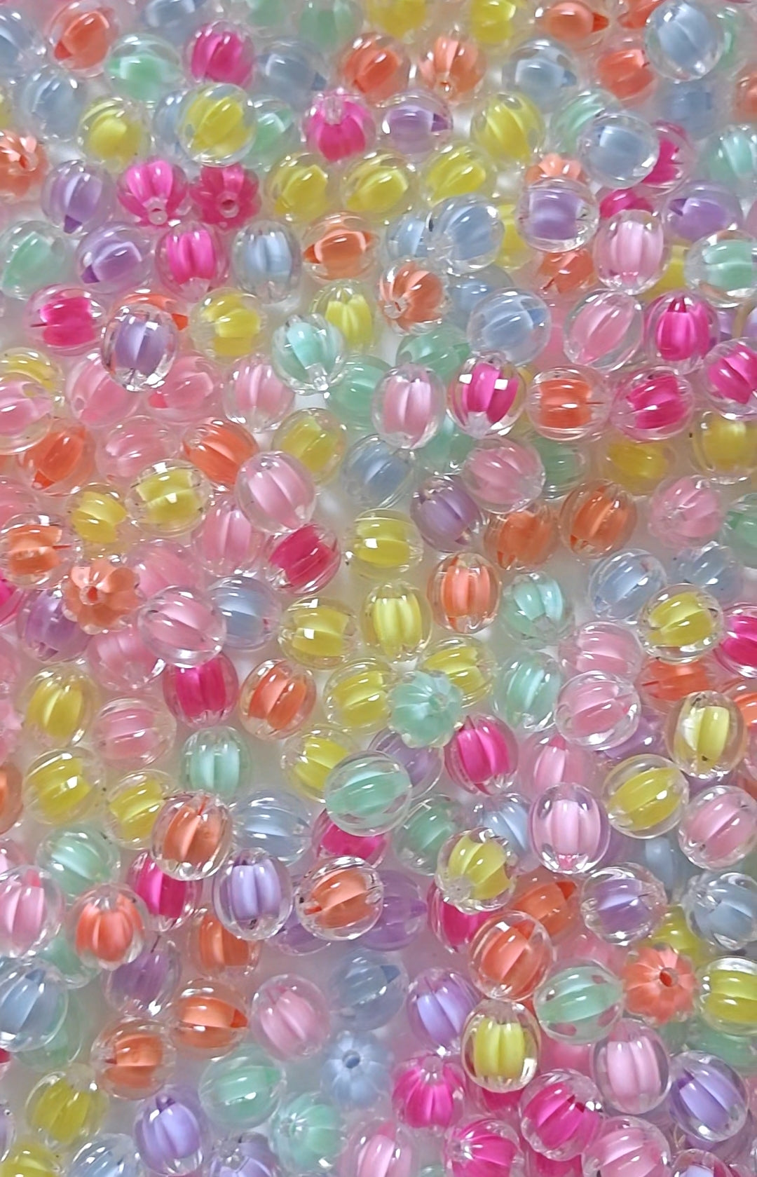 Round Acrylic Beads - 20gms (approx. 24-28 pieces)