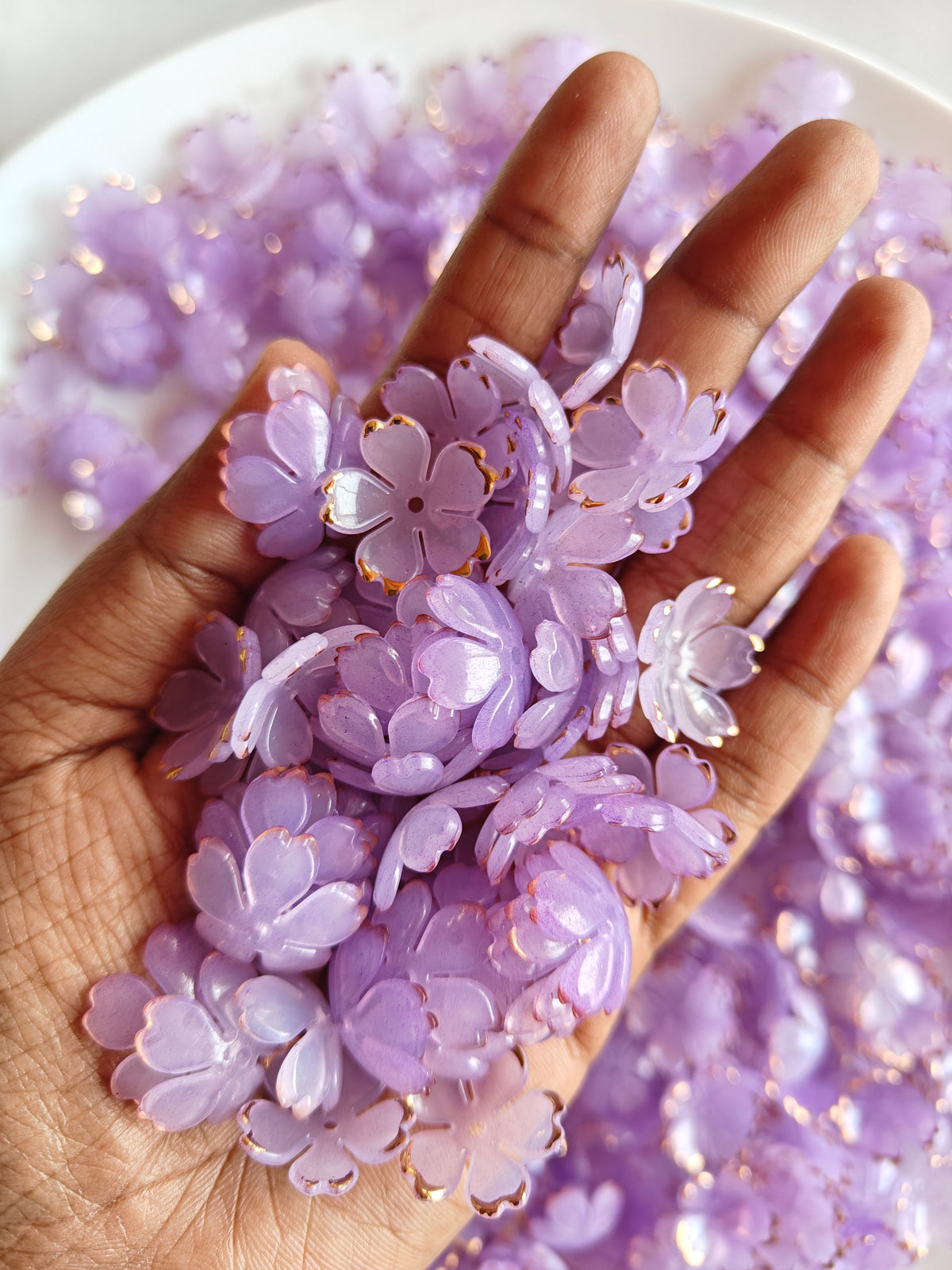 Acrylic Flowers Purple - 20g
