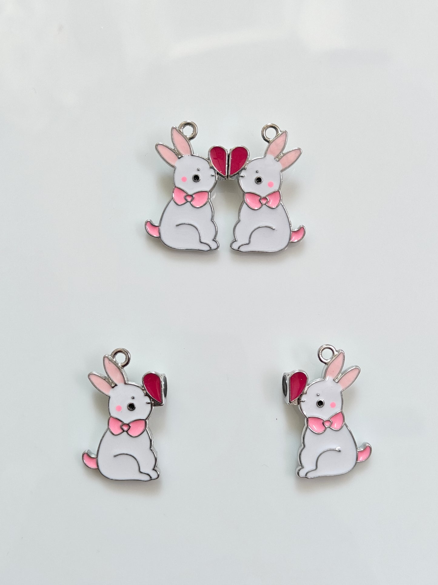 Loving Rabbit Magnetic Connector Charm - 1 Piece
