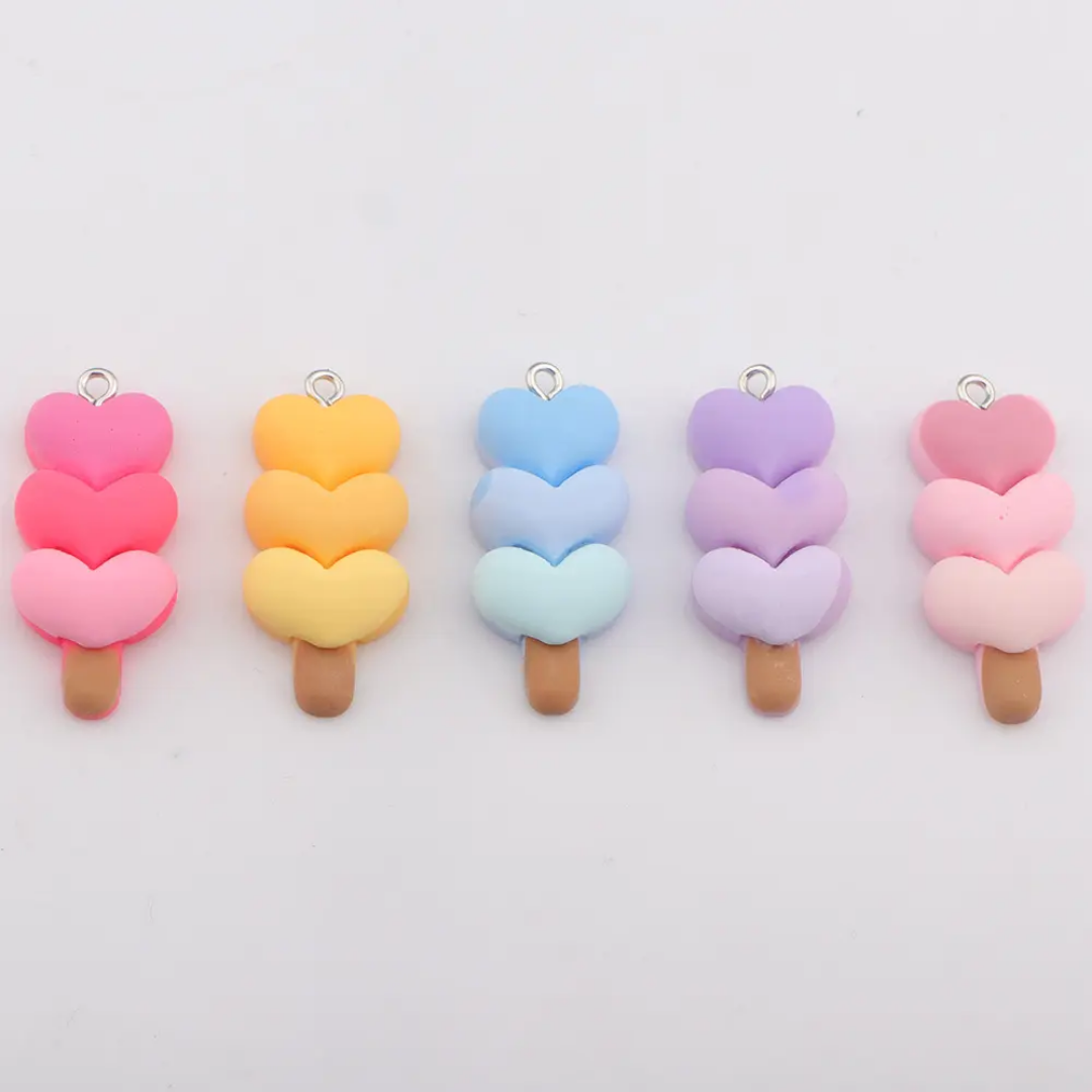 Kawaii Keychain Gradient Resin Charm - 1 Piece