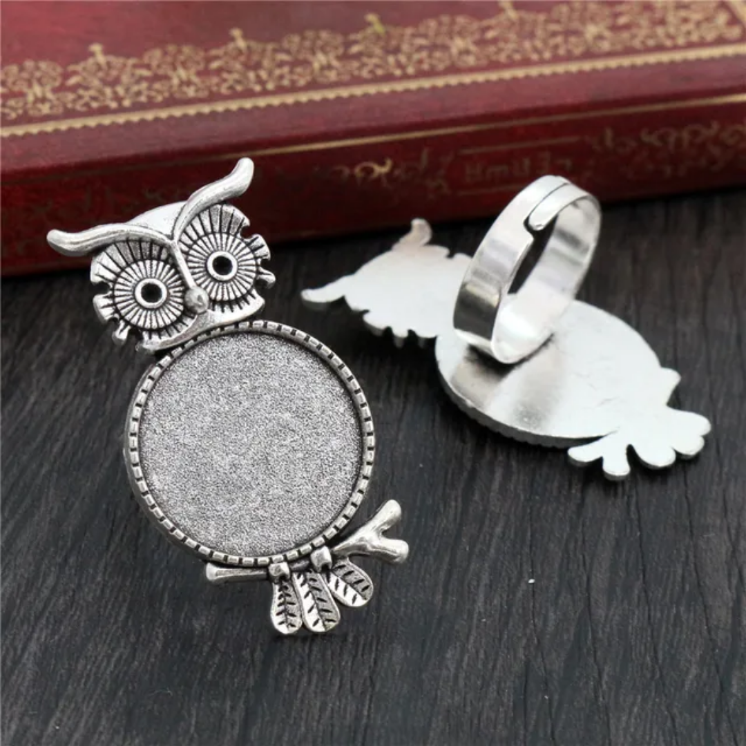Antique Silver Ring Base 20mm - 1 Piece